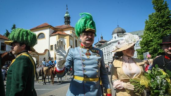 Obrazem: Benešov vítal následníka trůnu