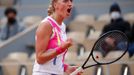 Tennis - French Open - Roland Garros, Paris, France - October 8, 2020 Czech Republic's Petra Kvitova during her semi final match against Sofia Kenin of the U.S. REUTERS/C