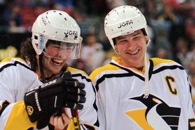 Jaromír Jágr a Mario Lemieux (1997)