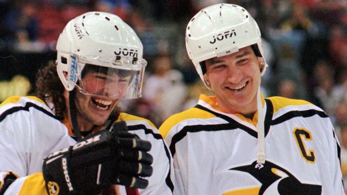 Jaromír Jágr a Mario Lemieux (1997)