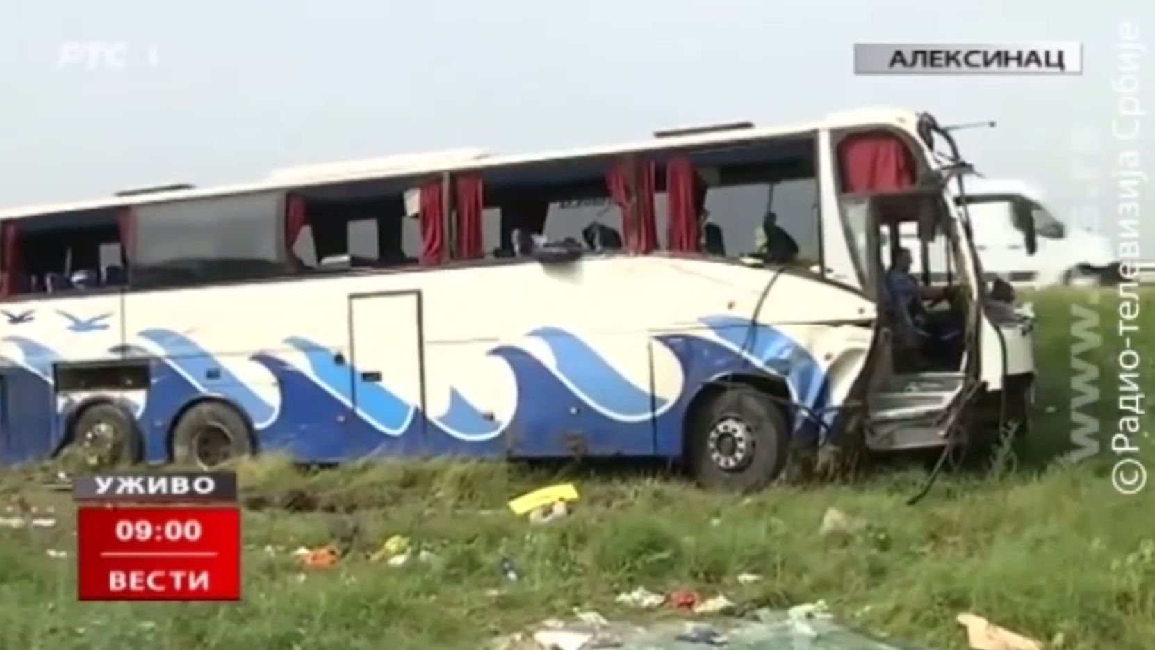 Nehoda slovenského autobusu v Srbsku