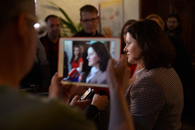 Jana Maláčová, ministryně práce a sociálních věcí, komunální volby 2018, ČSSD, Praha, 6. října 2018. Foto Jan Rasch