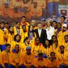 Kolumbijští atleti a medailisté u prezidenta Juana Manuela Santose