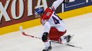 Tomas Hertl of the Czech Republic celebrates his goal against the U.S. during their men's ice hockey World Championship quarter-final game at Chizhovka Arena in Minsk May