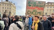 demonstrace, Hradčanské náměstí, Praha, ekologové, Petr Macinka