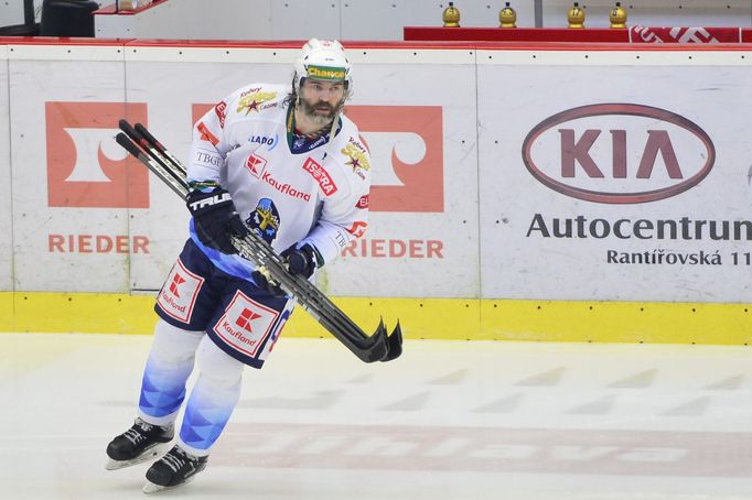 6. finále, Chance liga, HC Dukla Jihlava - HC Rytíři Kladno: Jaromír Jágr při rozbruslení.