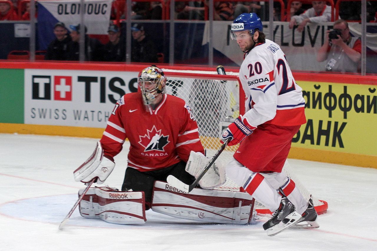 Hokej, MS 2013, Česko - Kanada: Martin Hanzal - Mike Smith