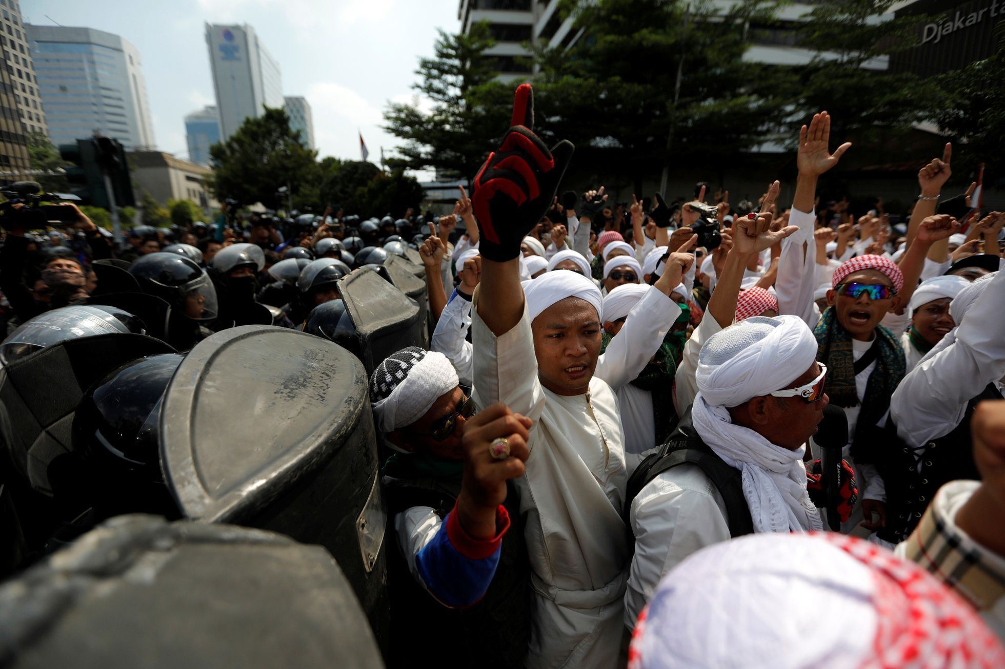 Protesty na Jakartě