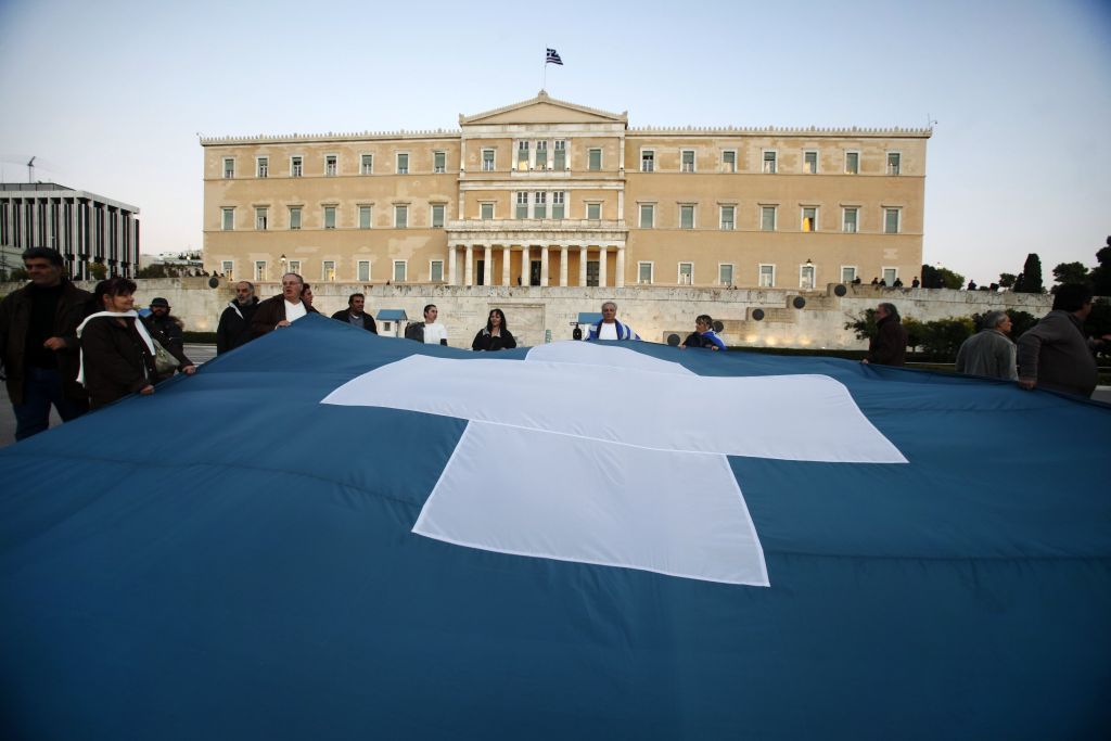 řecko parlament demosntrace
