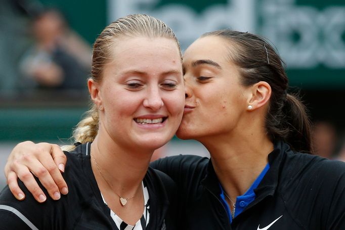 Caroline Garciaová a Kristina Mladenovicová na French Open 2016.