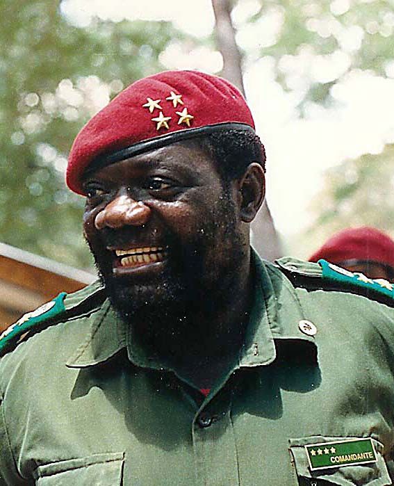 Jonas Savimbi, vůdce angolských povstalců UNITA