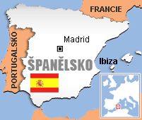 Mapa Španělsko