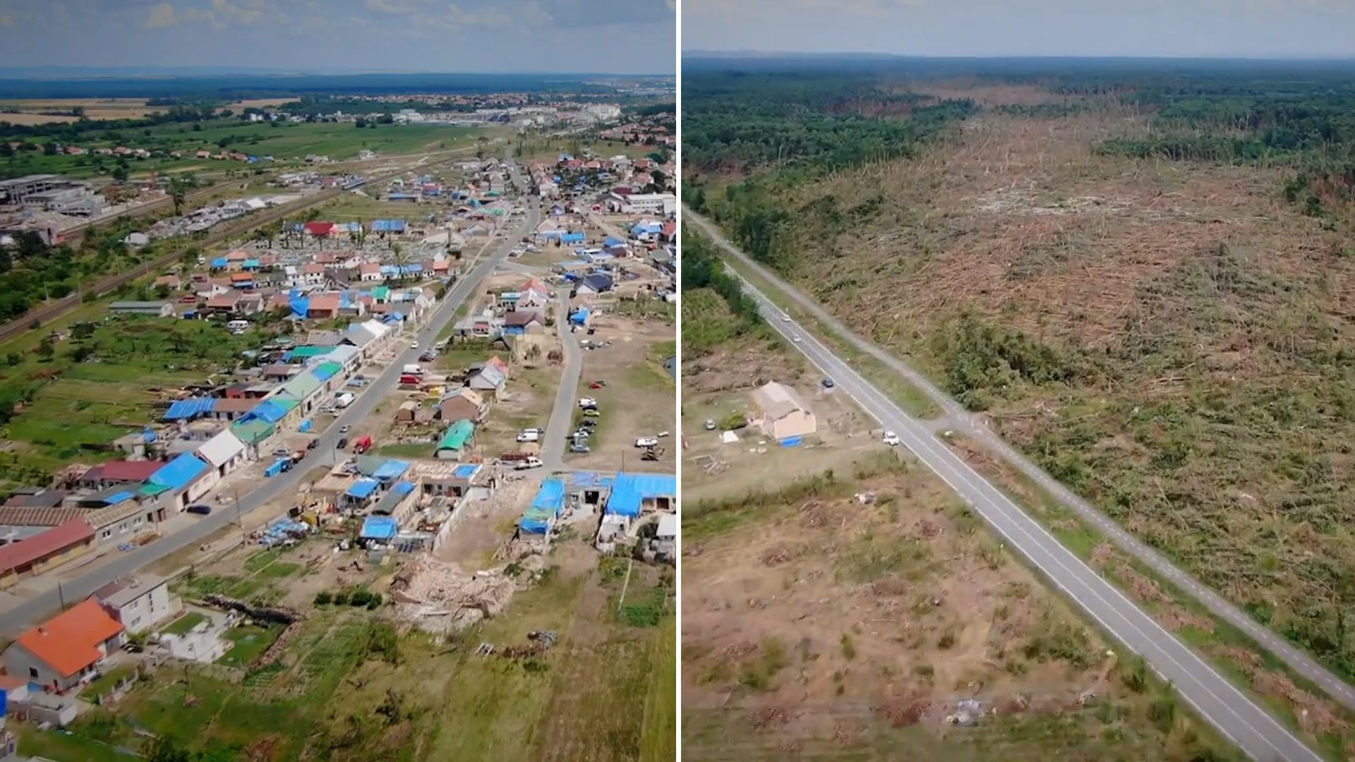 Pilot kopíroval s kamerou trasu tornáda, které ničilo Moravu.