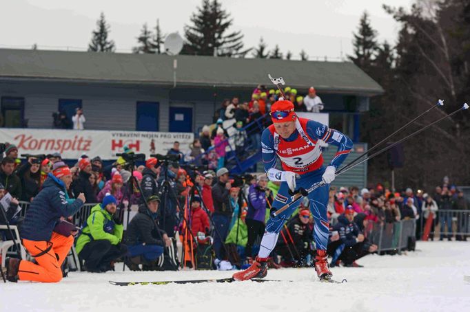 Biatlon, exhibiční supersprinty v Břízkách 2018: Ondřej Moravec