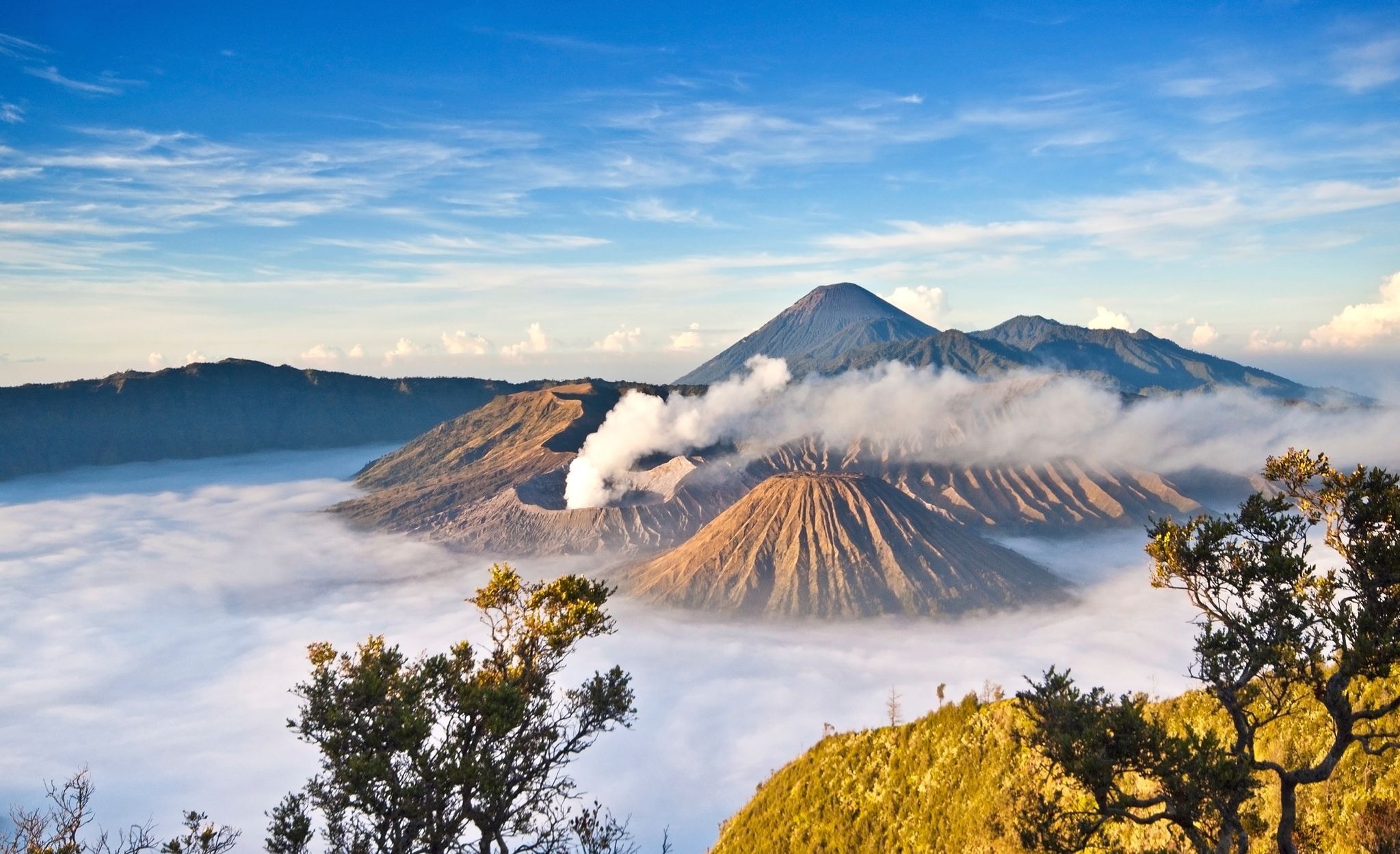 Vulkán Bromo na Jávě v Indonésii