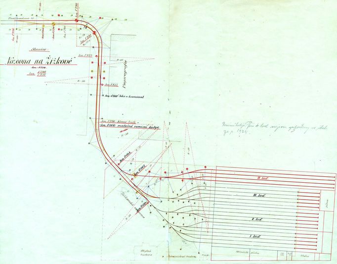Plán vozovny z roku 1924