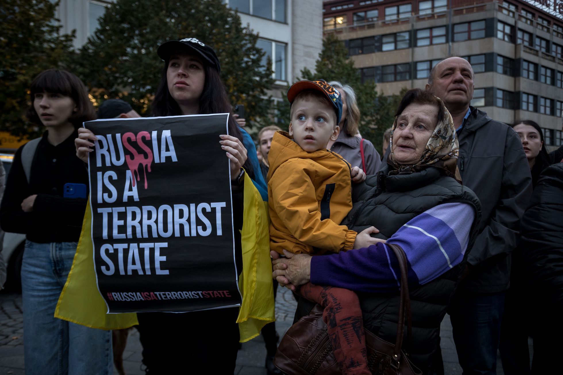 Deštník pro Ukrajinu, demonstrace na Václavském náměstí