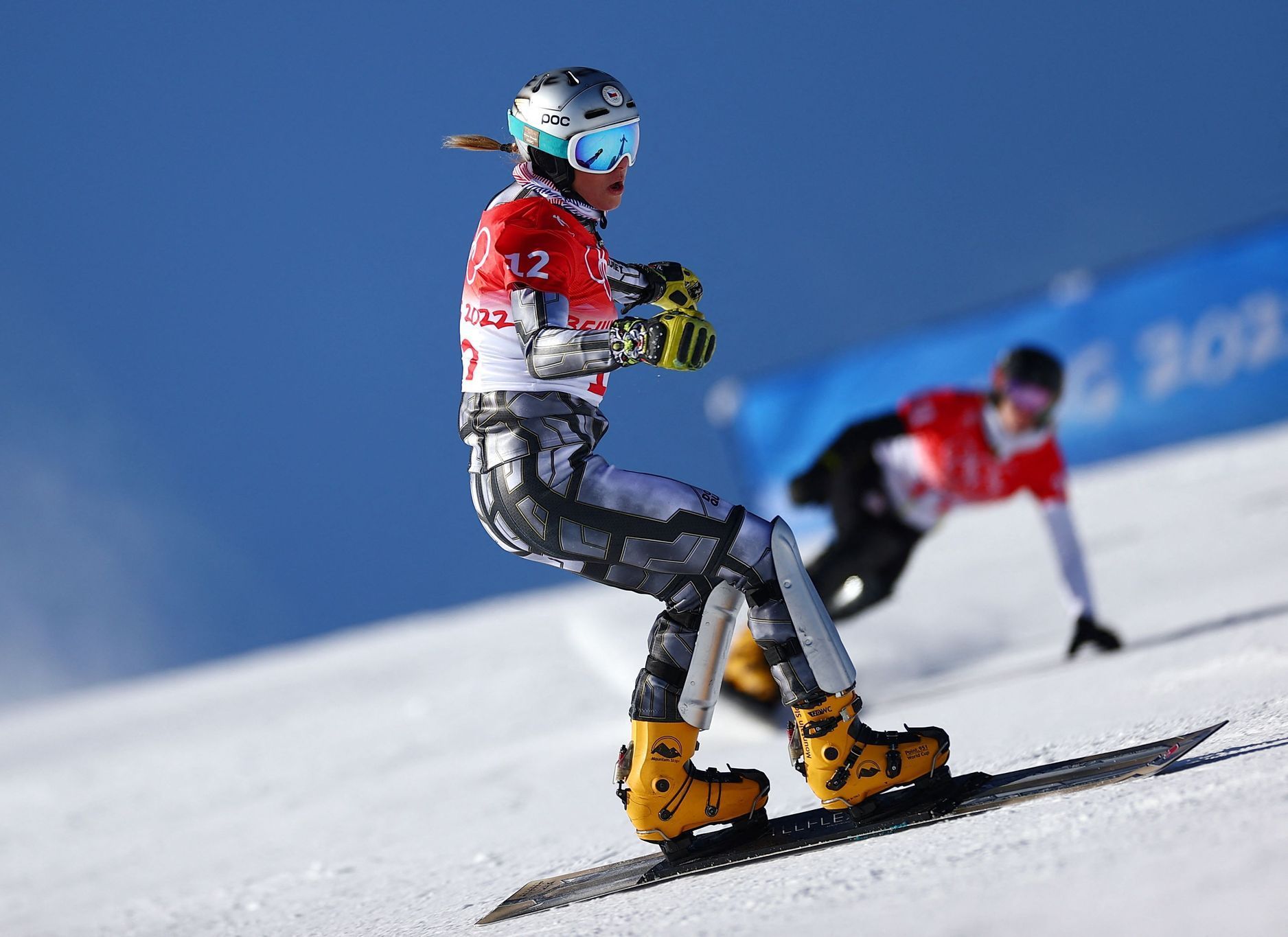 Ester Ledecká v kvalifikaci paralelního obřího slalomu