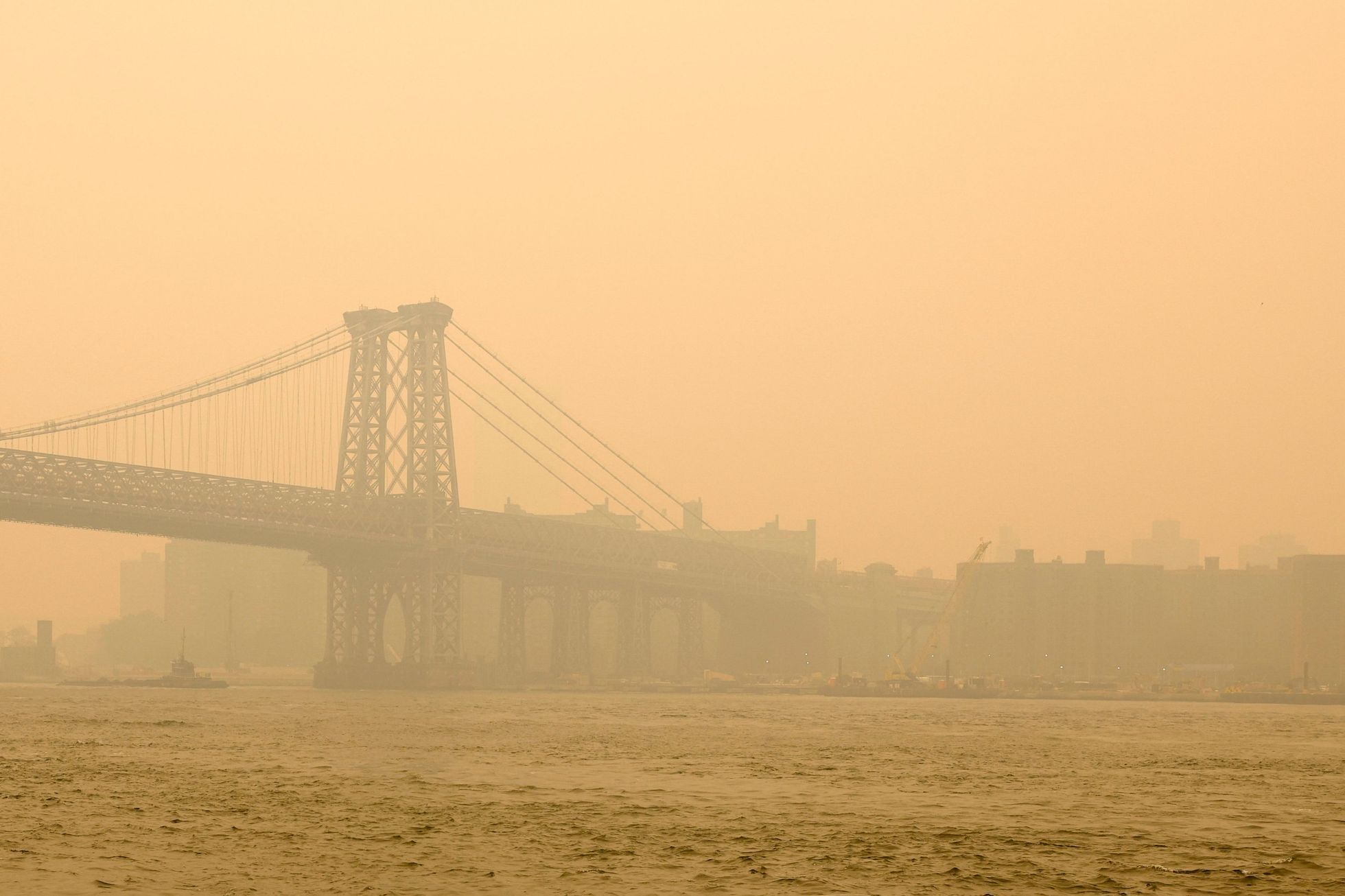 New York USA smog kouř požáry