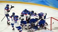 Slovenští hokejoví fanoušci se probudili do příjemného středečního rána. Jejích národní tým postoupil po dvanácti letech do semifinále olympiády v Pekingu.