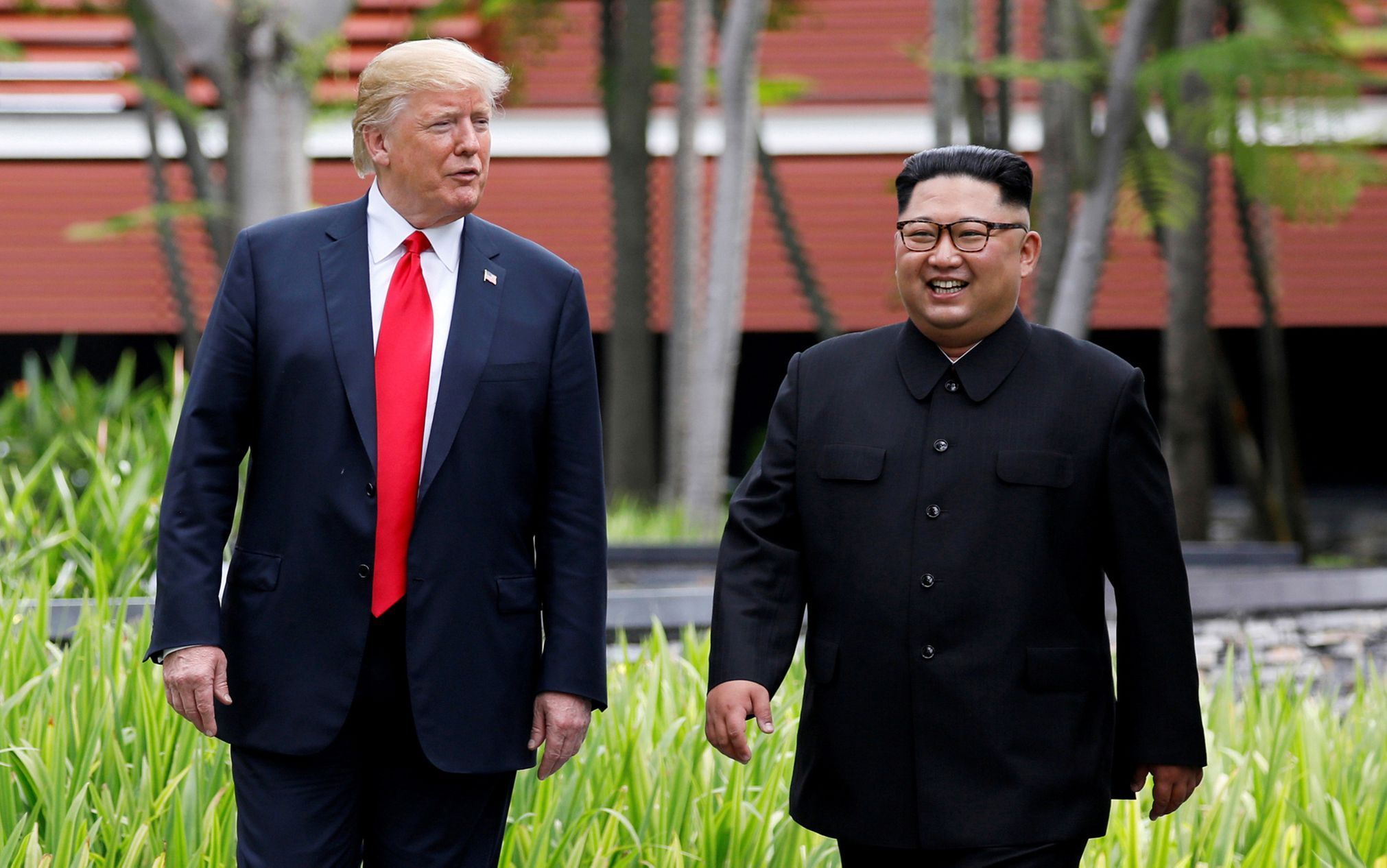 Foto / Summit Donalda Trumpa a Kim Čong-una / Reuters / 12.6. 2018 / 4 b