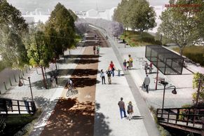 Obrazem: Opuštěnou železnici v Praze nahradí park s promenádou pro pěší a cyklisty
