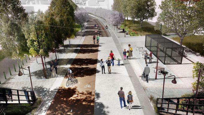 Současnou železniční trať nahradí stezka pro pěší a cyklisty
