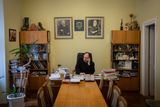 Ředitel Šeptyckého muzea Ihor Kožan ve své kanceláři.