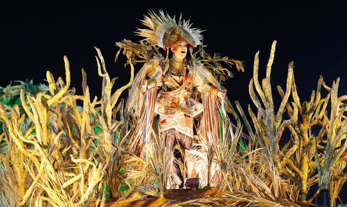 A reveller from the Vila Isabel samba school