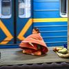 Ukrajina, Kyjev, metro, úkryt, civilisté, nálet, válka, Rusko