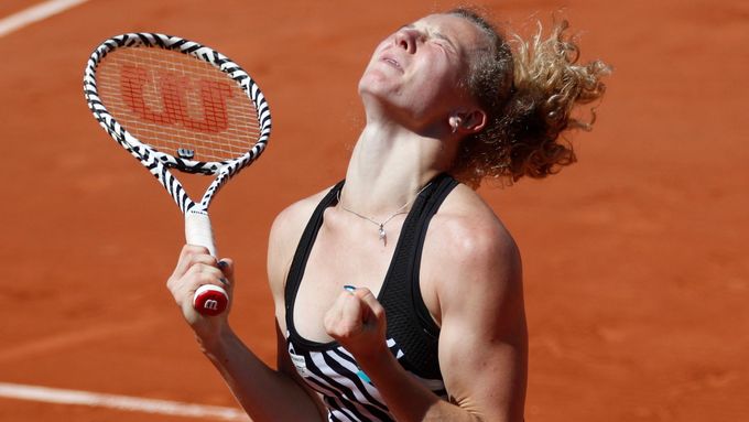 Česká tenistka Kateřina Siniaková po vítězství nad světovou jedničkou Naomi Ósakaovou ve 3. kole French Open