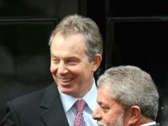 Tony Blair a Lula da Silva se dnes setkali v Londýně.