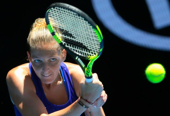 Kristýna Plíšková v zápase Australien Open 2017 s Angelique Kerberovou