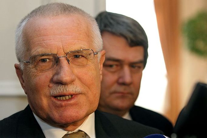 Václav Klaus navštívil poslanecký klub KSČM.