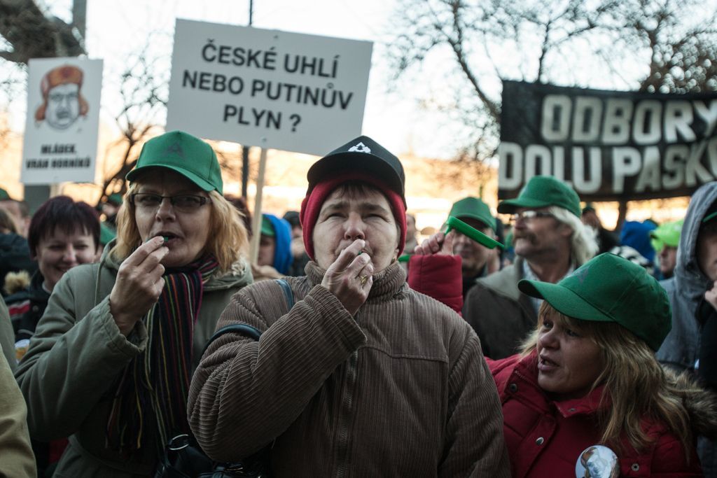 Demonstrace za prolomení těžebních limitů