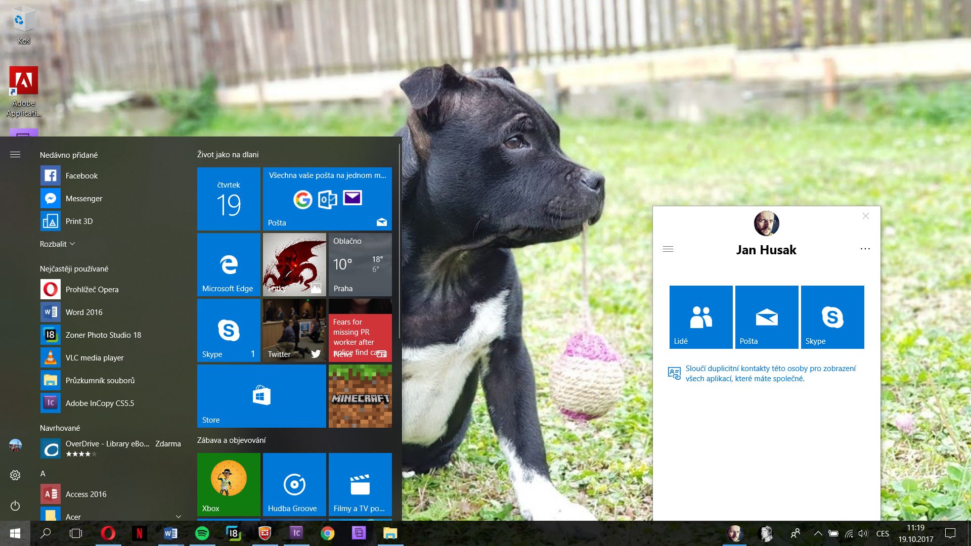 Screenshot podzimní aktualizace Windows 10