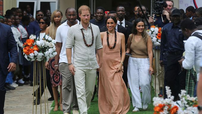 Britský princ Harry a jeho manželka Meghan na soukromé návštěvě Nigérie (10. května 2024)
