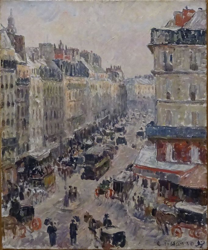 Camille Pissarro: Ulice Saint-Lazare v Paříži, 1897