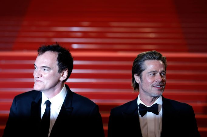 Režisér Quentin Tarantino a herec Brad Pitt.