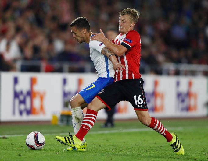 EL, Southampton-Sparta: Václav Kadlec - James Ward-Prowse