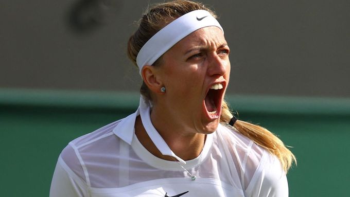 Petra Kvitová po postupu do druhého kola Wimbledonu.