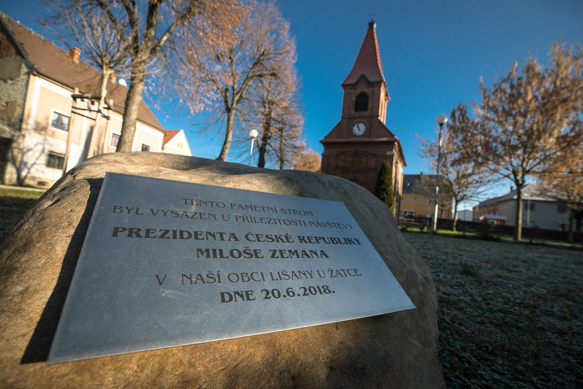 Obec Lišany u Žatce, kde bylo nejvíce voličů Miloše Zemana