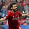 Mohamed Salah slaví gól ve finále Ligy mistrů Tottenham - Liverpool