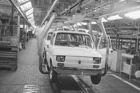 Polski Fiat 126p výroba Bílsko-Bělá