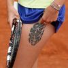 Česká tenistka Karolína Plíšková na French Open (tetování)