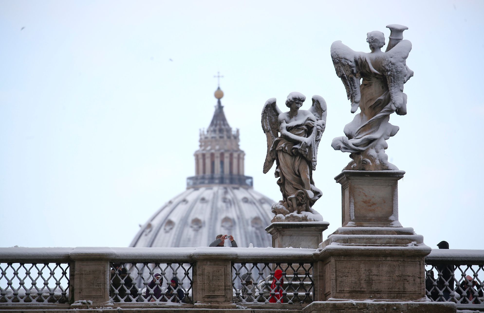 Zasněžený Řím, únor 2018