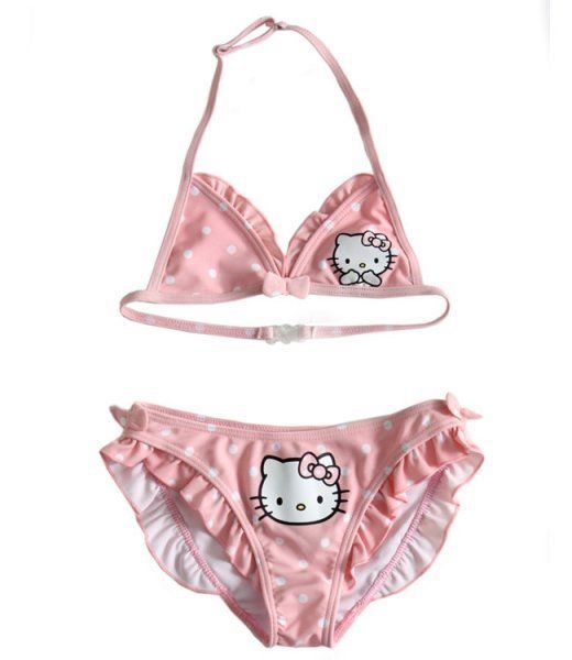 Plavky Hello Kitty růžové