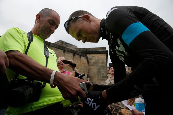 Christopher Froome trénuje na Tour de France 2014