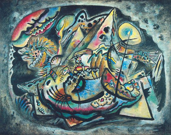 Vasilij Kandinskij: Improvizace č. 217, 1917, olej, plátno.
