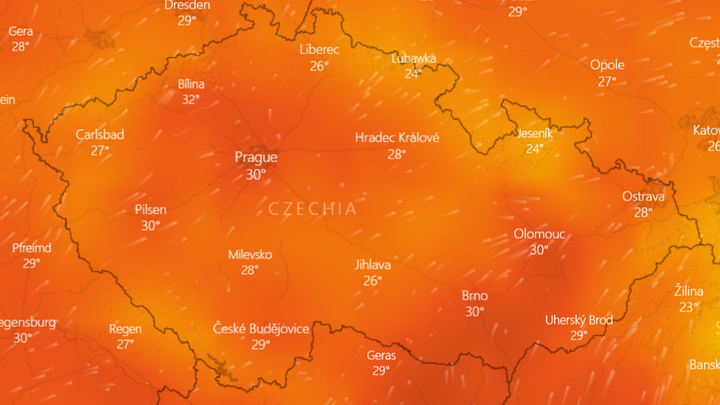 Sobota bude tropická, varují meteorologové. Do Evropy dorazí vlna veder z Afriky